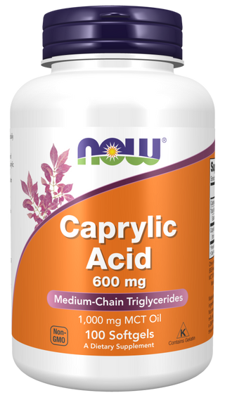 Caprylic Acid 600mg 100 Sgels by Now Foods