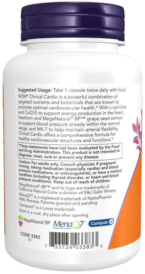 Clinical Cardio 90 Vcaps by Now Foods