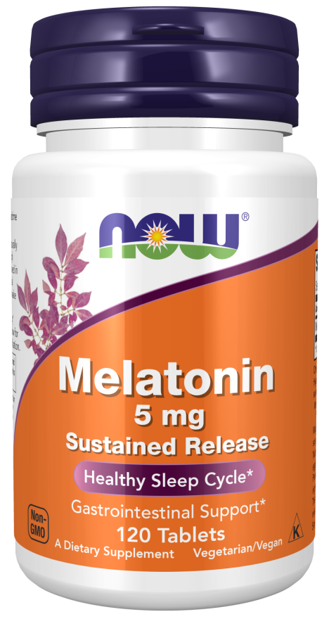 Melatonin 5mg Sustained Release 120 Tabs by Now Foods