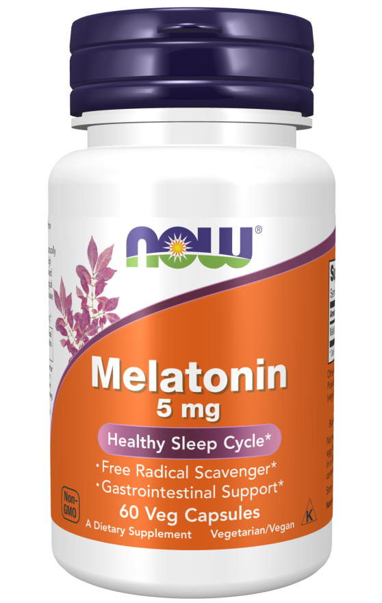 Melatonin 5mg - 60 Veg Capsules (NOW Foods)