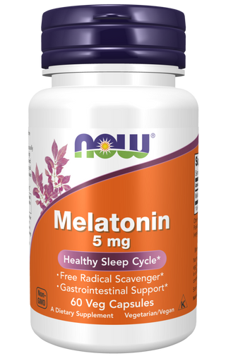 Melatonin 5mg - 60 Veg Capsules (NOW Foods)