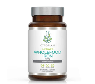 Wholefood Iron 10mg - 60 Vegan Tablets (Cytoplan)