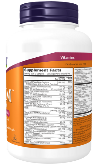 Adam Multi 2/Day - 90 Softgels (Now Foods)