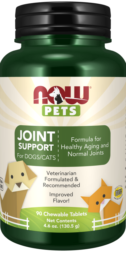 Joint Support for Dogs/Cats - 90 Chewable Tablets (NOW Pets)