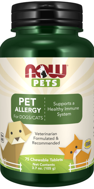 Now Pets Allergy 75 Tabs by Now Foods