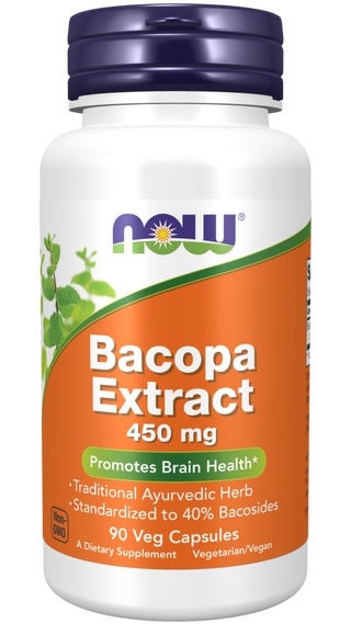 Bacopa Extract 450mg - 90 Veg Capsules (Now Foods)