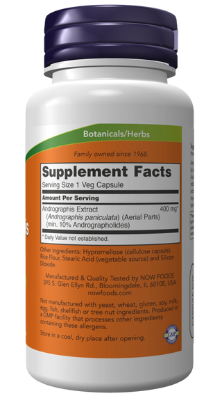 Andrographis Extract 400mg - 90 Veg Capsules (Now Foods)