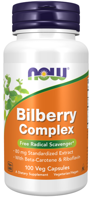 Bilberry Comp 80mg 100 Vcaps by Now Foods