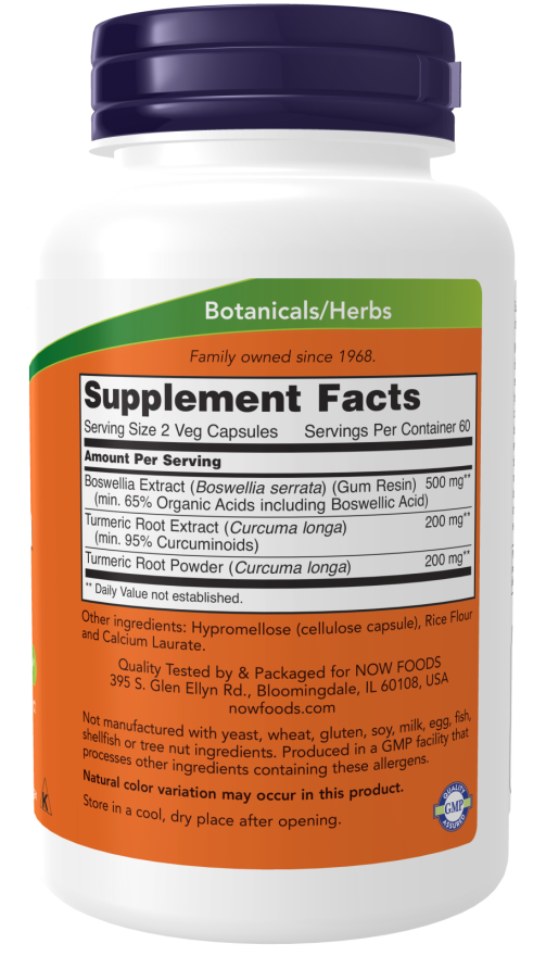 Boswellia Extract 250mg 120 Veg Caps by Now Foods