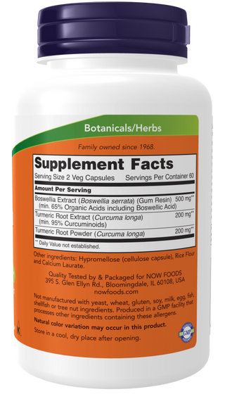 Boswellia Extract 250mg 120 Veg Caps by Now Foods