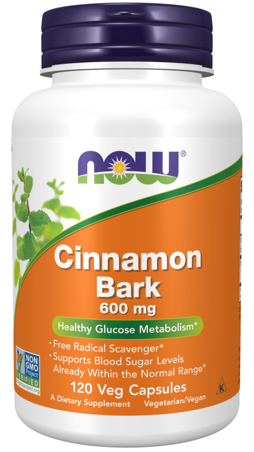 Cinnamon Bark 600mg 120 Vcaps by Now Foods