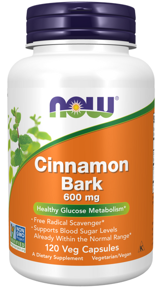 Cinnamon Bark 600mg 120 Vcaps by Now Foods