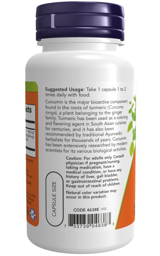 Turmeric Curcumin Extract 60 Vcaps by Now Foods