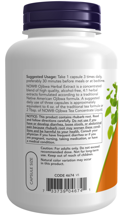 Ojibwa Herbal Extract 450mg 180 Vcaps by Now Foods