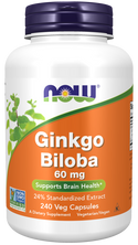 Ginkgo Biloba 60mg  240 Vcaps by Now Foods