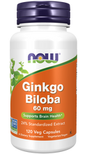 Ginkgo Biloba 60mg 120 Vcaps by Now Foods