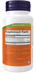 Ginger 5% Root Extract 250mg 90 Vcaps by Now Foods