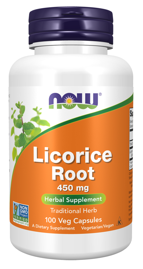 Licorice Root 450mg 100 Vcaps by Now Foods