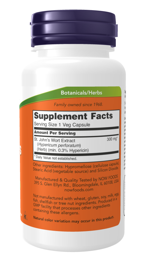 St. John's Wort 300mg 250 Vcaps by Now Foods