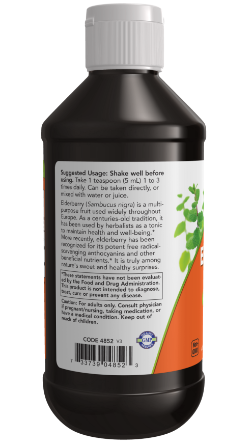 Elderberry Liquid Concentrate 8 fl oz by Now Foods