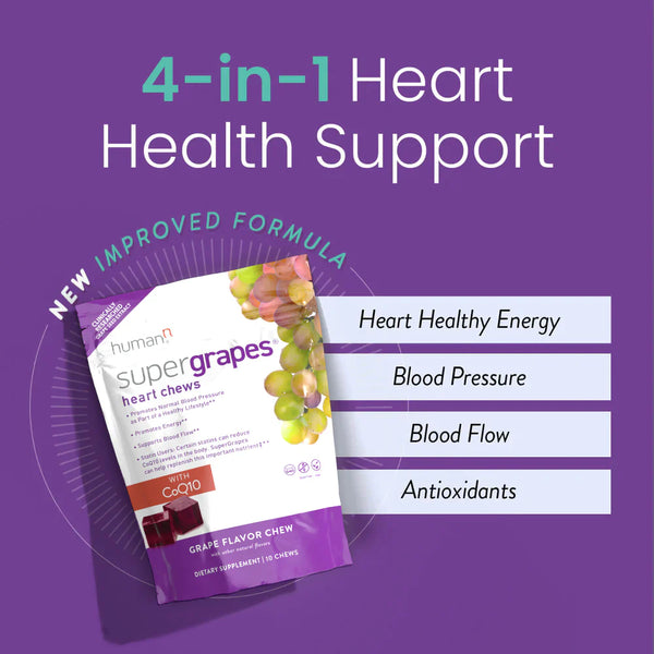 SuperGrapes Heart Chews 60 Chews