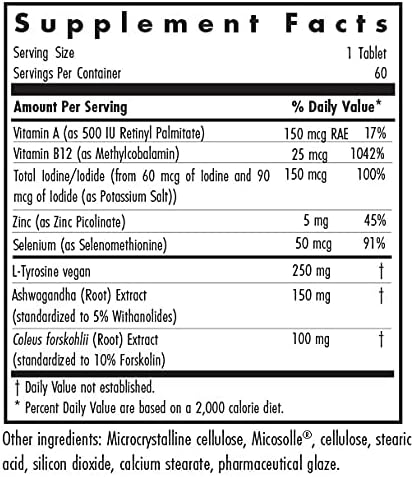 Thyroid Nutrition
 With Iodoral® - 60 Vegetarian Capsules (Allergy Research Group)