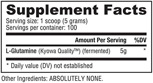 Glutamine 1000 Grams - 2.2 LB (NutraBio)