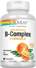 B-Complex HP-Stress Formula 50ct 250mg chewable Orange by Solaray