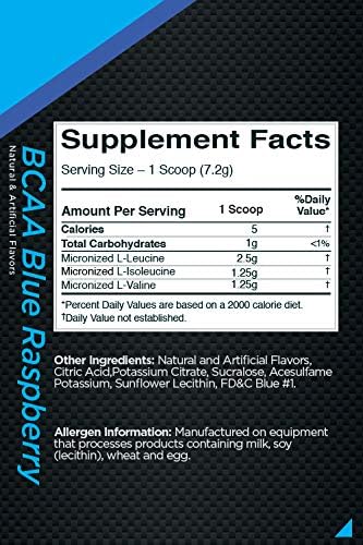 BCAAs - 7.6 OZ Blue Raspberry (Rule One)