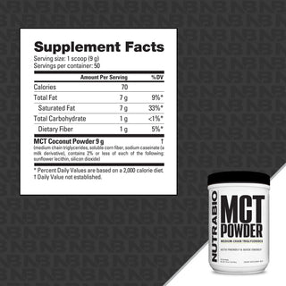 MCT Powder - 1 LB (NutraBio)