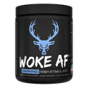 WOKE AF High- Stimulant Pre-workout - 12.91 OZ Blue Razz (Bucked Up)