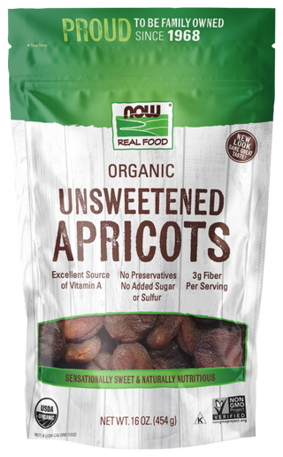 Apricots Unsweet Organic - 1 LB (Now Foods)