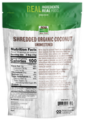 Coconut Shredded Unsweetened Organic 10 oz by Now Foods