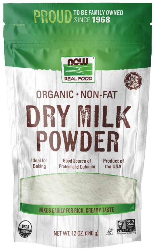 Non Fat Dry Milk Organic 12 oz by Now Foods