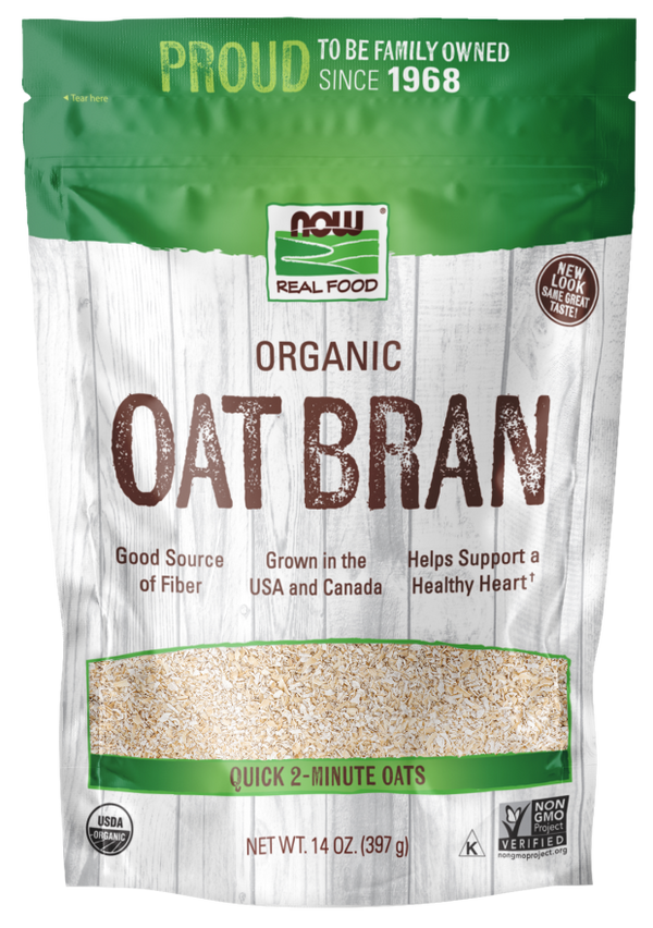 Oat Bran Organic 14 oz by Now Foods