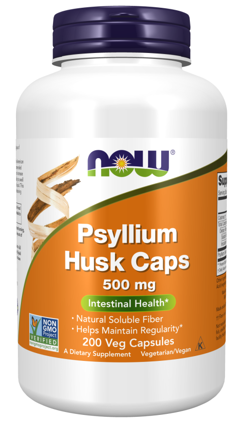 Psyllium Husk 500mg 200 Vcaps by Now Foods