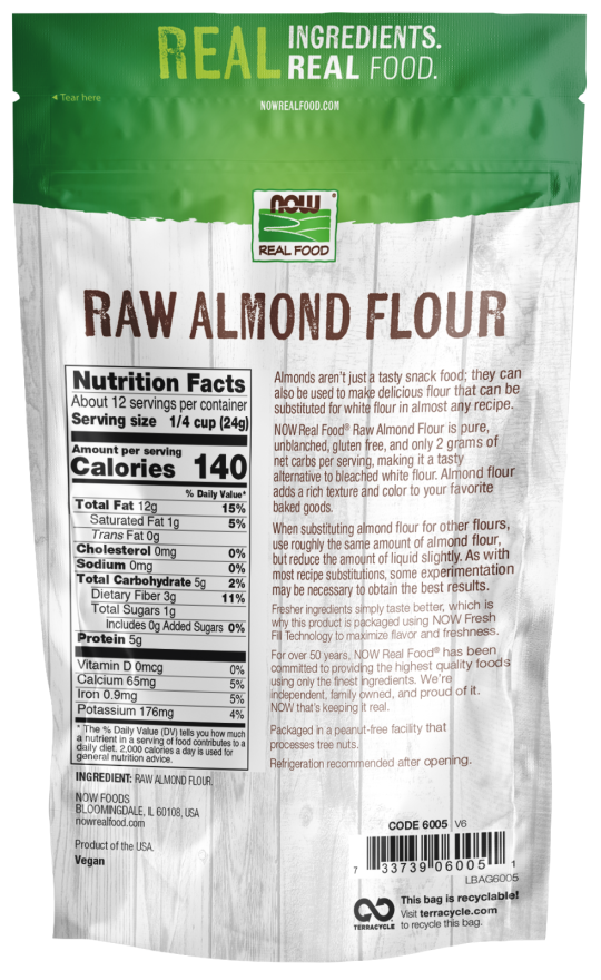 Almond Flour Pure - 22 OZ (Now Foods)