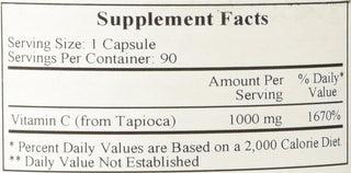 Vitamin C-1000 - 90 Capsules (Ecological Formulas)