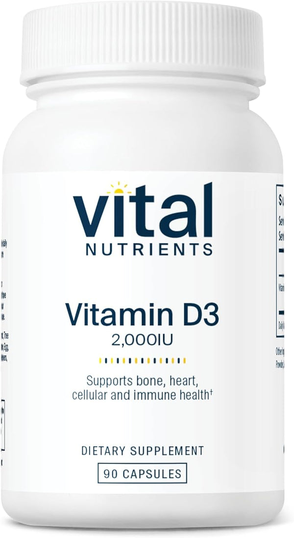 Vitamin D3 2,000IU - 90 Capsules (Vital Nutrients)