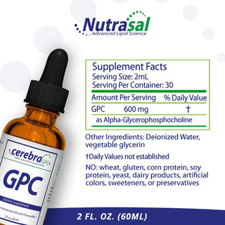 Nutrasal Cerebra GPC Liquid - 2 Fl. Oz. (60mL)