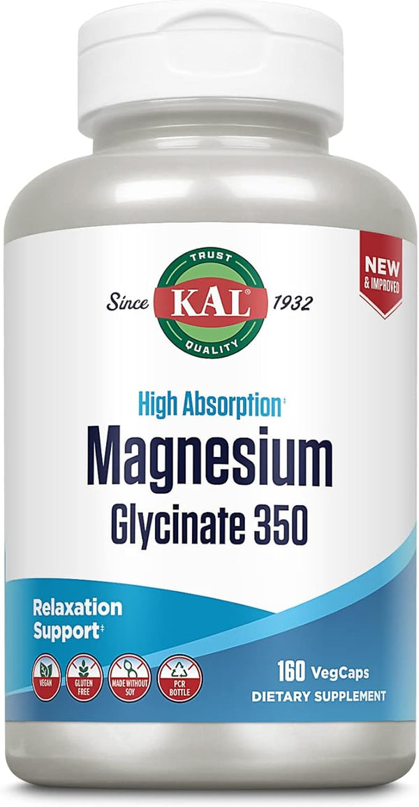 Magnesium Glycinate FC HA VS  240ct  veg cap by Kal