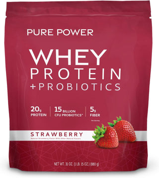 Pure Power Whey Protein + Probiotics - Strawberry 1 lb. 15oz. by Dr. Mercola