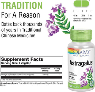 Astragalus Root  100ct 400mg veg cap