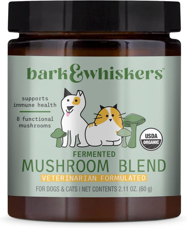 Bark & Whiskers Fermented Mushroom Blend for Dogs & Cats 2.11 oz. by Dr. Mercola