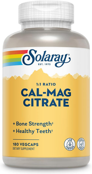 Cal-Mag Citrate 1:1 Ratio 270ct by Solaray