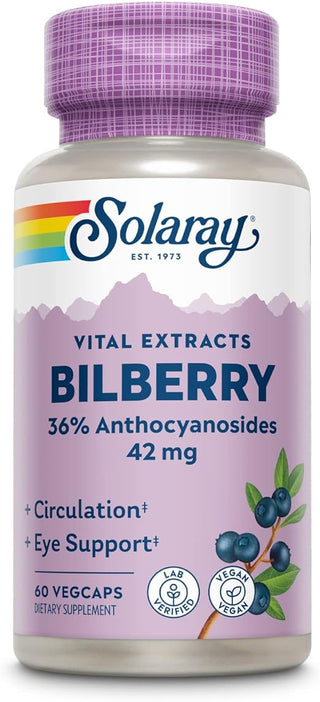 Bilberry 36% Anthocyanosides 60ct 42mg veg cap