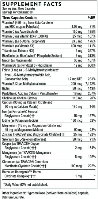 Basic Prenatal - 60 Capsules (Thorne)