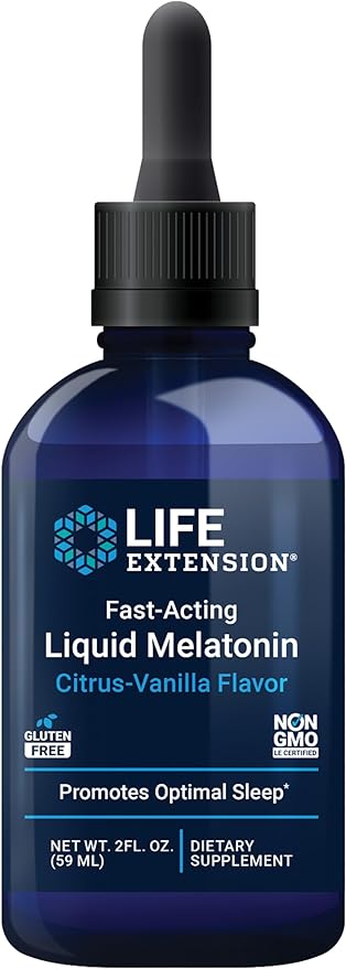 Fast-Acting Liquid Melatonin Citrus-Vanilla Flavor - Life Extension