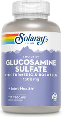 Glucosamine Sulfate w Turmeric & Boswellia 60ct 750mg veg cap by Solaray