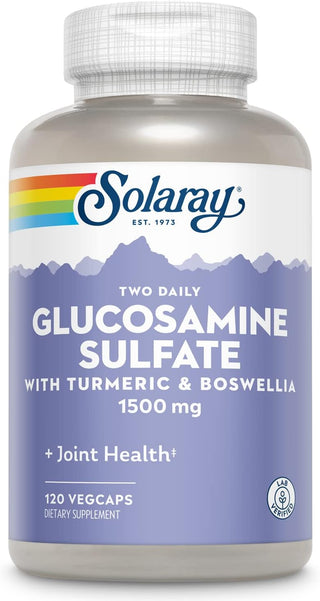 Glucosamine Sulfate w Turmeric & Boswellia 60ct 750mg veg cap by Solaray